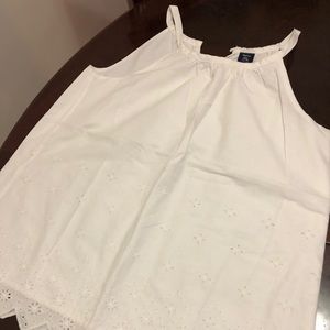 Summer White Tank-Top Neck Wrap-around